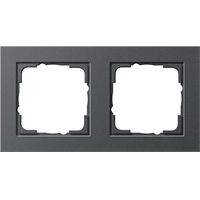 Gira E2 Afdekraam 2-v antraciet mat 021223 afbeelding 2