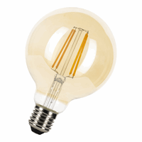 LED Filament G95 E27 240V 8W 2200K Gold Dimm afbeelding 2