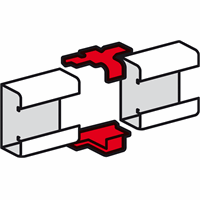 DLP snap-on koppelset wandgoot 075750/52 zwart afbeelding 2