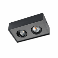 Cube dim to warm mat zwart 2x6W  2000-2800K LED SG lighting 906233