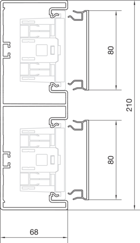 Hager Bodemprofiel BR65 PVC 65x170mm dubbel, wit BR652101D9016 afbeelding 3
