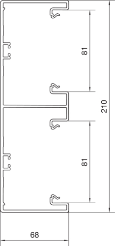 Hager Bodemprofiel BR65 PVC 65x170mm dubbel, zwart BR652101D9011 afbeelding 2