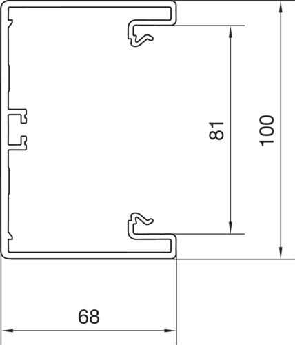Hager Bodemprofiel BR65 PVC 65x100mm, RAL7035 grijs BR6510017035 afbeelding 2