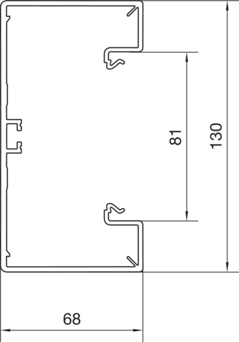 Bodemprofiel BR65 68x130 RAL9011 zwart afbeelding 2