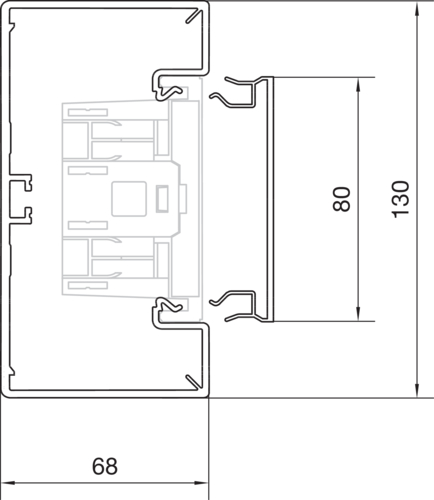 Bodemprofiel BR65 68x130 RAL9011 zwart afbeelding 3