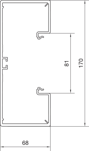 Bodemprofiel BR65 68x170 RAL9011 zwart afbeelding 2