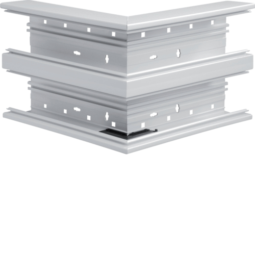 Hager Buitenhoek BR65 PVC 210mm 2x80mm vast 90° grijs BR652103D7035 afbeelding 2