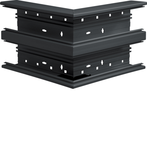 Hager Buitenhoek BR65 PVC 210mm 2x80mm vast 90° zwart BR652103D9011 afbeelding 2