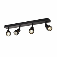 Plafondarmatuur PURI Quad wandlamp zwart 4xGU10 afbeelding 2