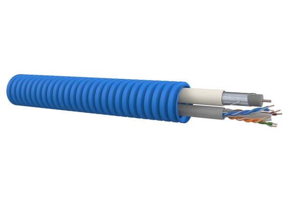 Flexbuis 20mm bedraad Coax+UTP CAT6 Eca R100 afbeelding 2