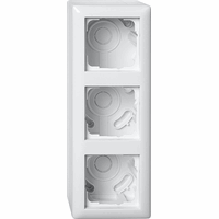 Gira System 55 Opbouwbehuizing 3-v afd.raam zuiver wit 106303