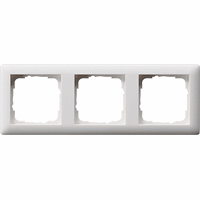 Gira System 55 Afdekraam 3-v zuiver wit mat 021304