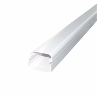 Airco leidinggoot 80x60mm 2 meter wit RAL 9010 Canalit 940160 let op prijs per meter