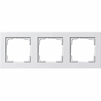 Gira E2 afdekraam 3-voudig zuiverwit mat (021322)