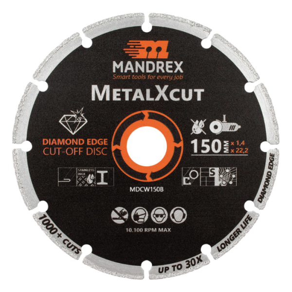 Doorslijpschijf 150mm multifunctioneel voor haakse slijper kabelgoot metaal koper messing aluminium afbeelding 2
