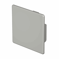 Eindstuk leidingkanaal 60x60mm PVC RAL7030 afbeelding 2