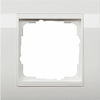 Gira System 55 Afdekraam 1-v voor wandgoot zuiver wit 0211023 afbeelding 2
