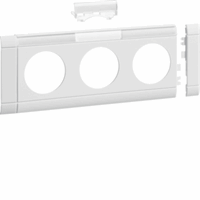 Afdekraam 3-v WCD + tekstkader halovrij R9016 wit afbeelding 2