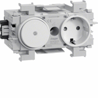 WCD+RA 1-v + schakelaar frontmont. Wago R9016 wit afbeelding 2