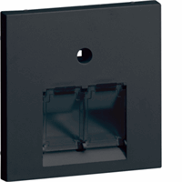Centraalplaat 55mm UAE/IAE 2-v RAL9011 zwart afbeelding 2