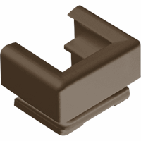 Invoerstuk kabelkanaal 15x15 tbv opb.bak bruin CD afbeelding 2