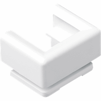Invoerstuk kabelkanaal 15x15 tbv opb.bak alpwit CD afbeelding 2