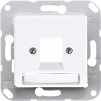 Cpl slv 1xModjack Tyco/AMP cat5e 50x50 alpinewit afbeelding 2