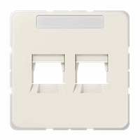 Cpl slv 2xModjack Tyco/AMP tekst 6x37 klik crèm CD afbeelding 2