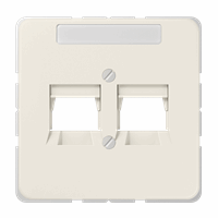 Cpl slv 2xModjack AT&T tekstkd 6x37 schr. crème CD afbeelding 2