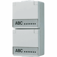 WCD RA IP44 2v vert. kd tekstkd 17x72 met bak WG6 afbeelding 2