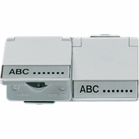 WCD RA IP44 2v hor. kd tekstkd 17x72 met bak WG6 afbeelding 2