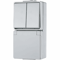 Combi opb IP44 WCD RA 1v + serie met bak WG6 afbeelding 2