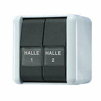 Schakelaar IP44 slv serie tekstkd 22x22 + bak WG8 afbeelding 2