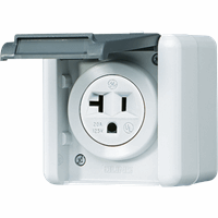 WCD Ip44 1V Slv 125V/20A Usa Met Bak Wg8 afbeelding 2