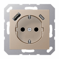 WCD RA 1V Slv Inb kv Usb-A+Usb-C Champagne A/As afbeelding 2