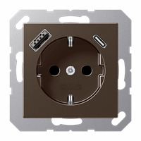 WCD RA 1V Slv Inb kv Usb-A+Usb-C Mokka A/As afbeelding 2