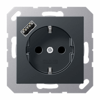 WCD RA 1V Slv Inb kv Usb-A Antraciet Mat A/As afbeelding 2