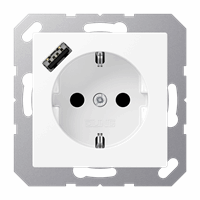 WCD RA 1V Slv Inb kv Usb-A Wit Mat A/As afbeelding 2