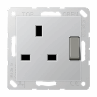 WCD 2P+A 1v inb kv afschak BS 1363 aluminium A afbeelding 2