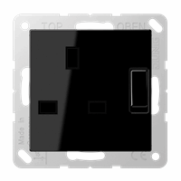 WCD 2P+A 1v inb kv afschak BS 1363 zwart A afbeelding 2