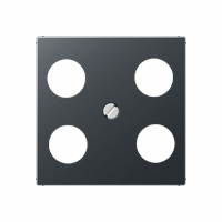 Cpl slv Hirschmann 4xSAT/TV antraciet mat A afbeelding 2
