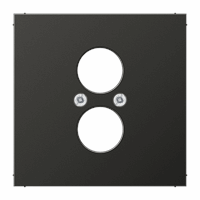Cpl slv 2x audio boring 18,5/22,5mm antr mat LS afbeelding 2