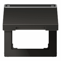 Klapdeksel slv tekstkd 12x55 50X50mm antraciet LS afbeelding 2