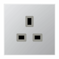 WCD PA 1v slv inb kv BS 1363 aluminium LS afbeelding 2