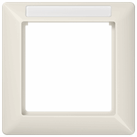 Afdekraam 1v slv tekstkd 9x55 thermoplast crème AS afbeelding 2