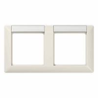 Afdekraam 2v hor. tekstkd 12x55 duroplast crème AS afbeelding 2