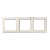 Afdekraam 3v hor. tekstkd 12x55 duroplast crème AS afbeelding 2