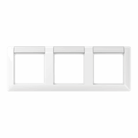 Afdekraam 3v hor. tekstkd 12x55 duroplast alpwt AS afbeelding 2