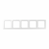 Afdekraam 5v slv hor. tekstkd 9x55 alpinewit AS afbeelding 2