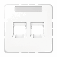 Cpl slv 2xModjack AT&T tekst 6x37 klik alpwit CD afbeelding 2